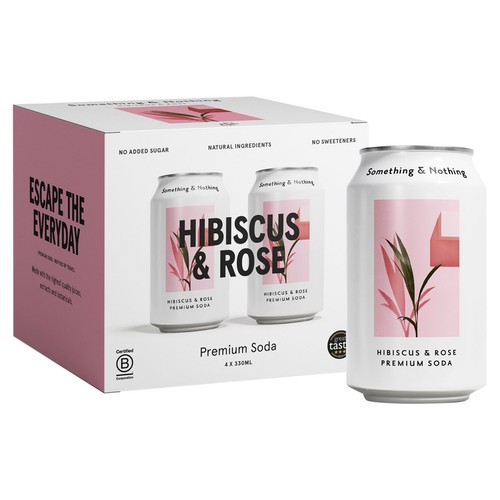 Something & Nothing Hibiscus & Rose Premium Soda