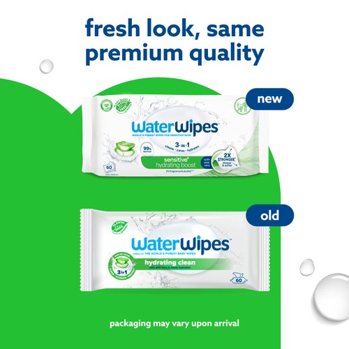 WaterWipes Hydrating Clean Baby Wipes 60 wipes