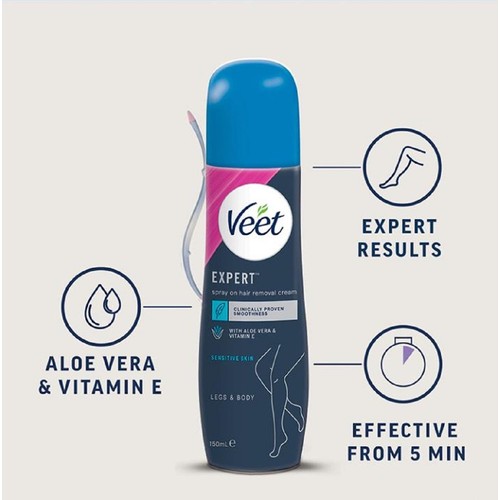 Veet Expert Spray on Cream, Sensitive