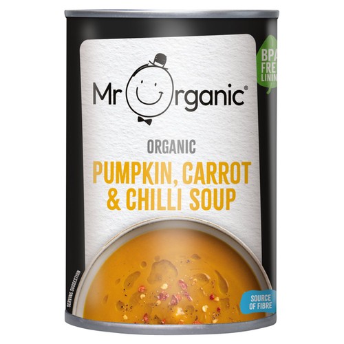 Mr Organic Pumpkin, Carrot & Chilli Soup