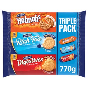 McVitie's Biscuits - Hobnobs, Rich Tea & Digestives Triple Pack