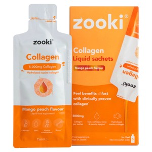 Zooki Marine Collagen 5,000mg, Mango Peach Sachets