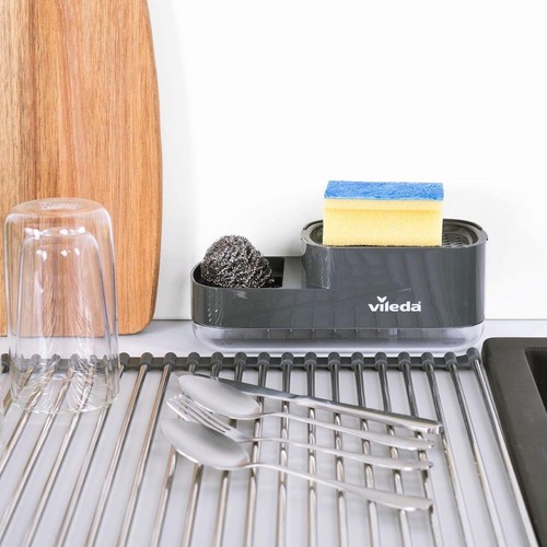 Vileda Sinkside Dispenser With Holder Grey
