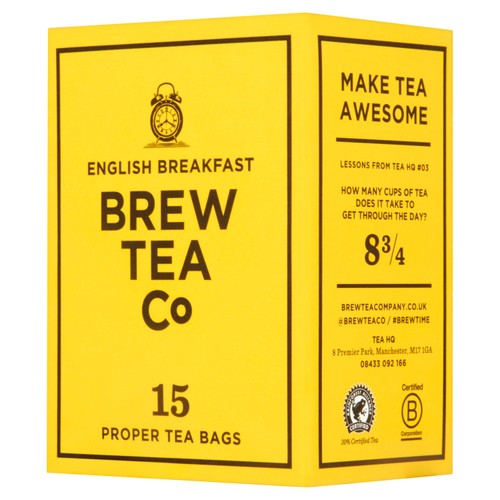 Brew Tea Co English Breakfast Tea Bags