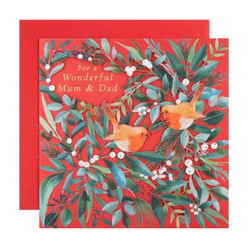 M&S Traditional Mum & Dad Christmas Card