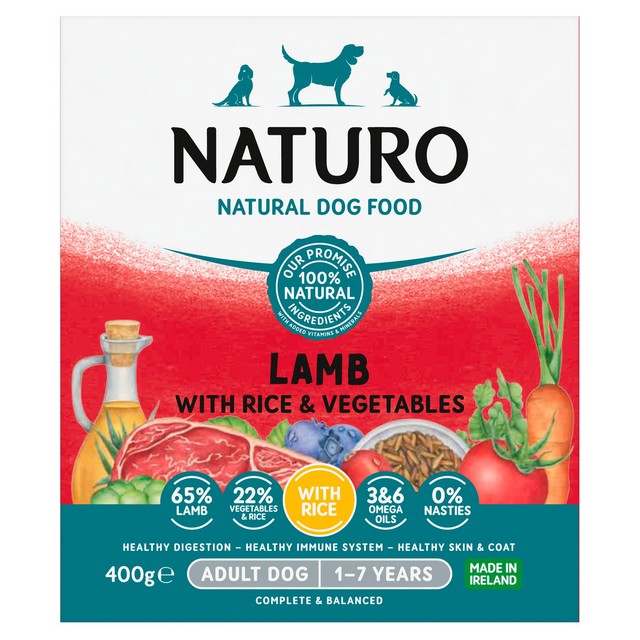 Naturo Lamb with Rice & Vegetables Wet Dog Food 400g