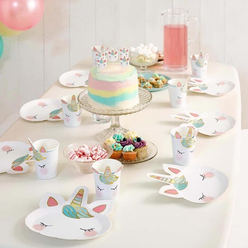 Talking Tables Unicorn Shaped Paper Plates