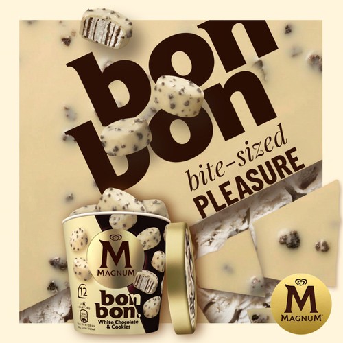 Magnum Bonbon White Chocolate & Cookies Ice Cream Frozen Snack