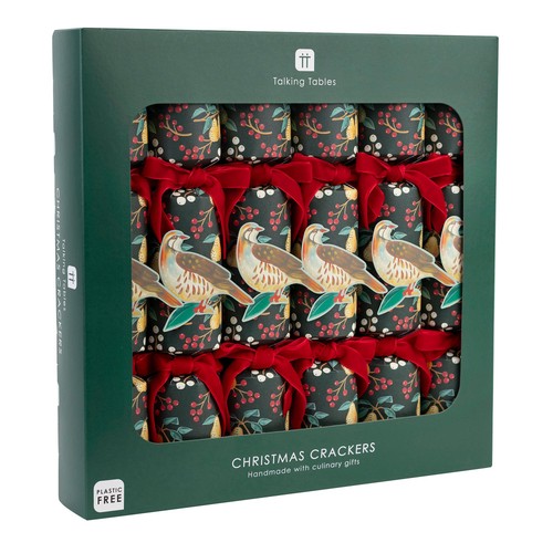Talking Tables Partridge Deluxe Crackers with Culinary Gifts