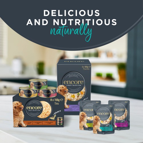 Encore Natural Wet Dog Food Tin Chicken Breast with Beef in Gravy