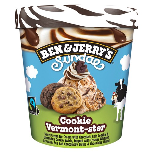 Ben & Jerry's Sundae Cookie Vermonster Ice Cream Tub Dessert