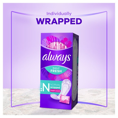 Always Dailies Singles Normal To Go Scented Panty Liners