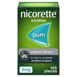 Nicorette Fresh Mint Chewing Gum, 4 mg, 105 Pieces (Stop Smoking Aid)