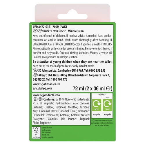 Duck Fresh Disc Duo Refills Mint Mission