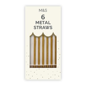 Gold Metal Straws