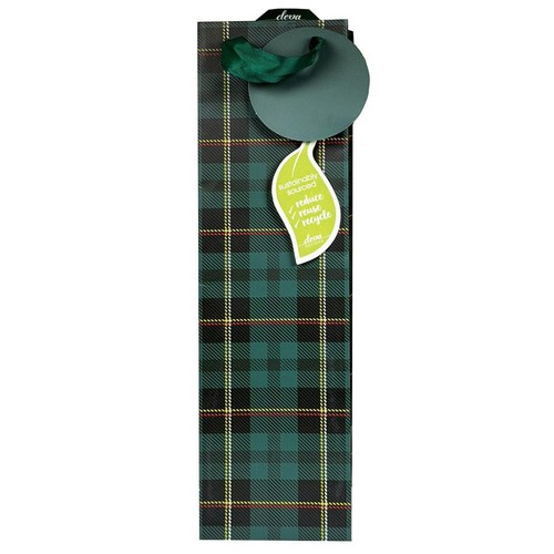 Tartan Christmas Bottle Bag