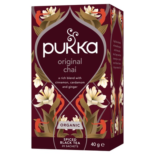 Pukka Organic Original Chai Tea 20 Home Compostable Herbal Tea Bags