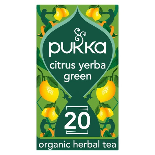 Pukka Herbs Organic Citrus with Yerba Mate x20 Green Tea Bags