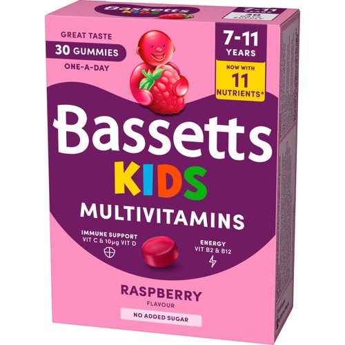 Bassetts Multivitamins, Raspberry 7-11yrs