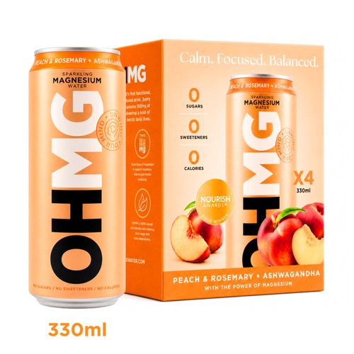 OHMG Peach sparkling magnesium water