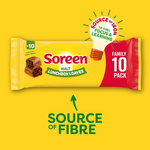 Soreen 10 Individually Wrapped Malt Lunchbox Loaves