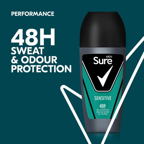 Sure Men Antiperspirant Deodorant Roll On Sensitive