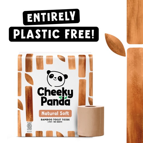 Cheeky Panda Natural Colour Bamboo Toilet Paper