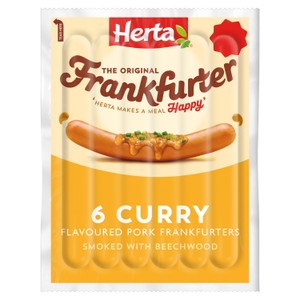 Herta Curry Flavoured Pork Frankfurter Hot Dogs