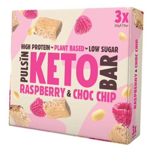 Pulsin Keto Raspberry & Choc Chip Multipack