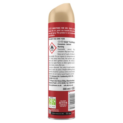 Glade Aerosol Air Freshener Twinkling Apple & Cinnamon