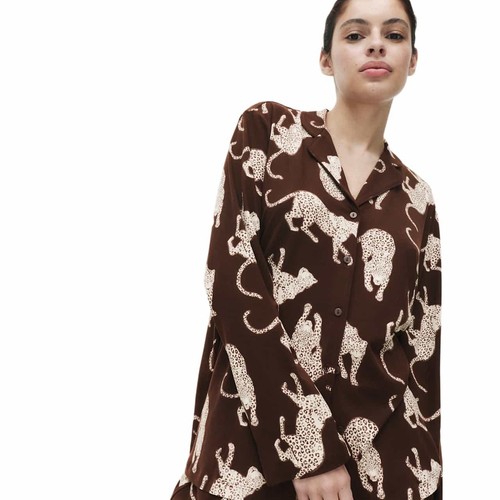 M&S Soft Touch Revere Flatpack PJ, L, Brown Mix