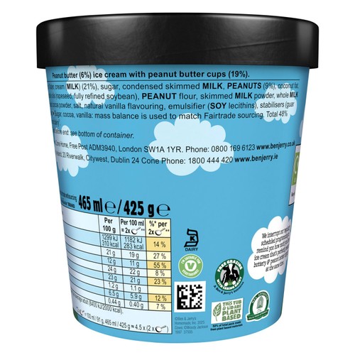 Ben & Jerry's Peanut Butter Cup Ice Cream Tub