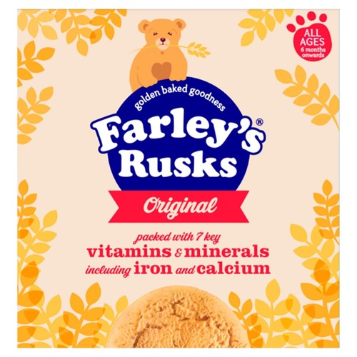 Farley's Rusks Original Baby Food Snacks 6+ Months