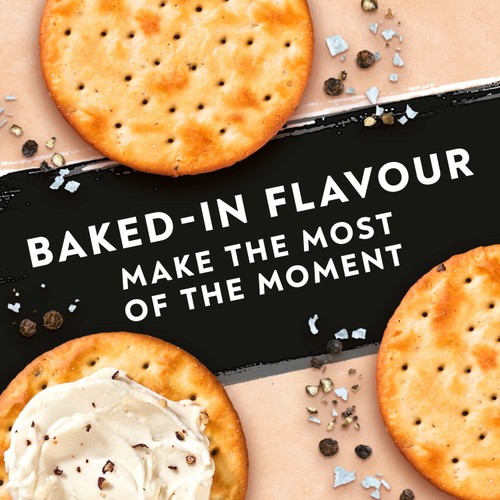 Jacob's Savours Bakes Salt & Cracked Black Pepper Crackers