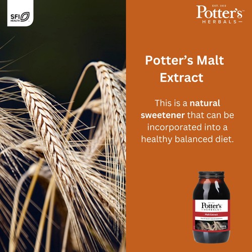 Potters Herbals Malt Extract Natural Sweetener Liquid 