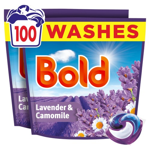 Bold All-In-1 Pods Washing Liquid Capsules Lavender & Camomile 100 Washes