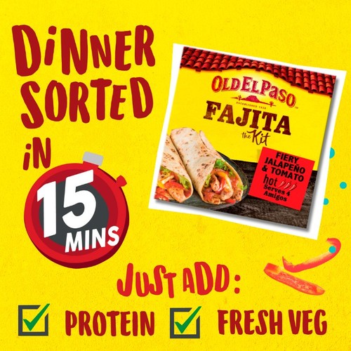 Old El Paso Mexican Fiery Jalapeno & Tomato Fajita Kit
