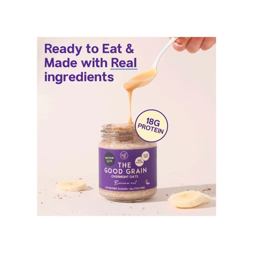 The Good Grain High Protein Overnight Oats Banana Nut