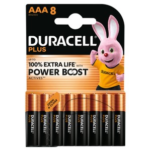 Duracell Plus AAA Batteries - 8 Pack