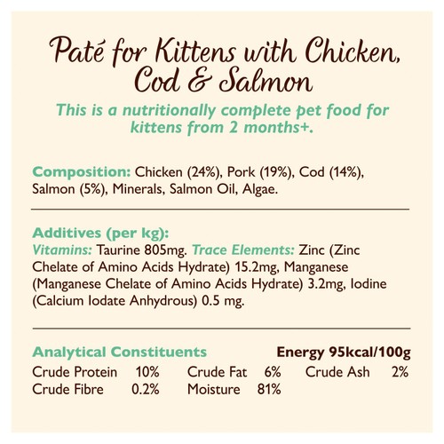 Lily's Kitchen Chicken & Cod with Salmon Pate for Kittens