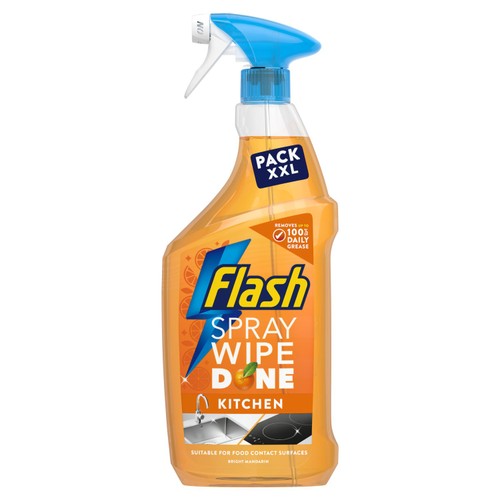 Flash Spray Wipe Done Bright Mandarin Cleaning Spray