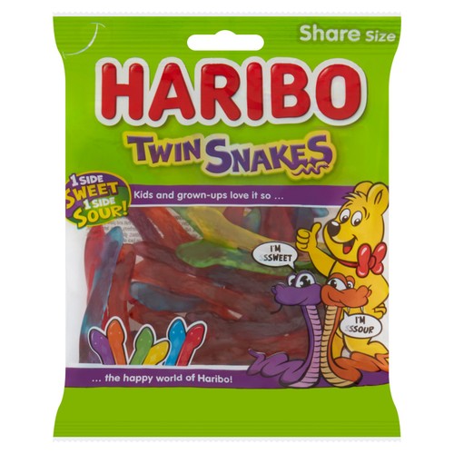 Haribo Twin Snakes Sweets Sharing Bag