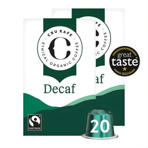 CRU Kafe Organic Fairtrade Decaf Pods 20s