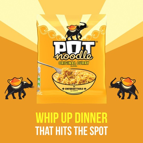 Pot Noodle Original Curry Instant Noodles 114g