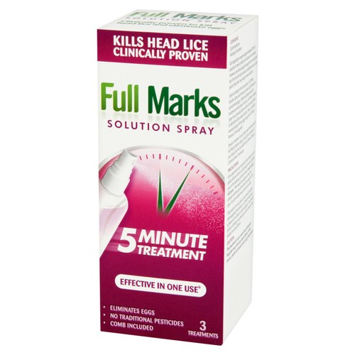 Full Marks Head Lice Removal Treatment with Nit Comb
