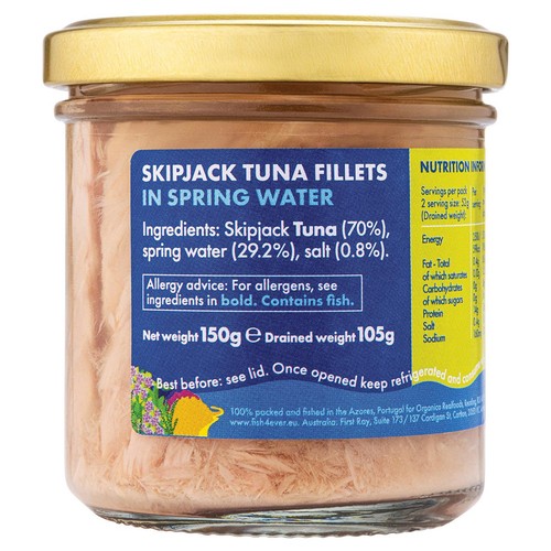 Fish 4 Ever Azores Tuna Fillets in Spring Water
