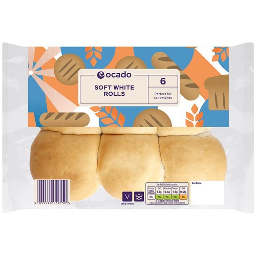 Ocado Soft White Rolls