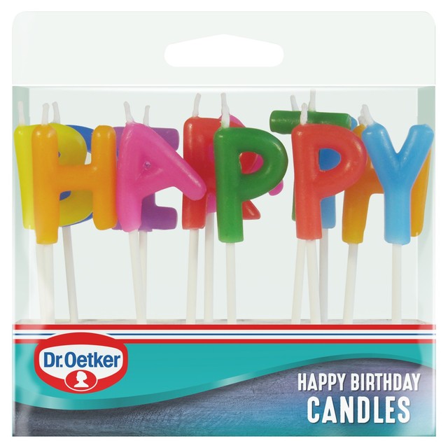 Dr Oetker Lettered Happy Birthday Cake Candles