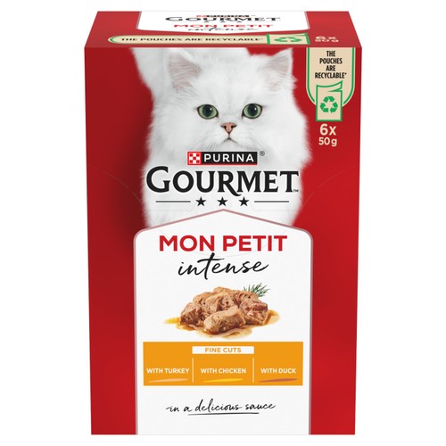 Gourmet Mon Petit Poultry Variety Turkey Chicken Duck Wet Cat Food