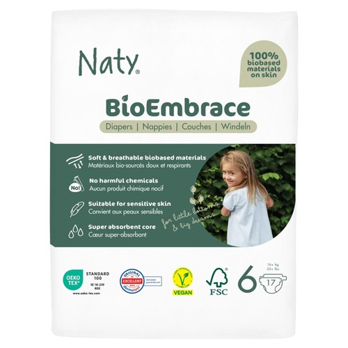 Naty BioEmbrace Nappies Size 6 (16kg+)